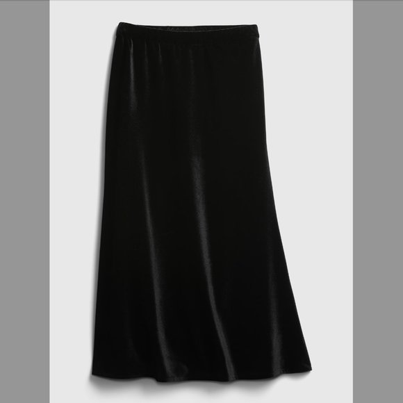 GAP Skirts Gap Black Velvet Slip Skirt Nwt Poshmark